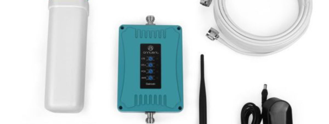 کیت کامل بوستر موبایل Amplitec 2100 دوباند شامل آنتن گیرنده، آنتن فرستنده، کابل و کانکتورها